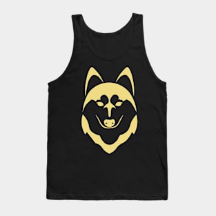 gold husky dog head Tank Top